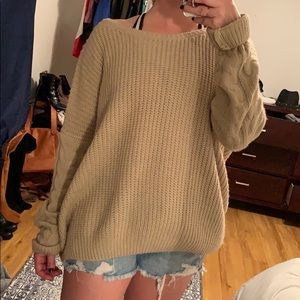 Oversized oatmeal sweater